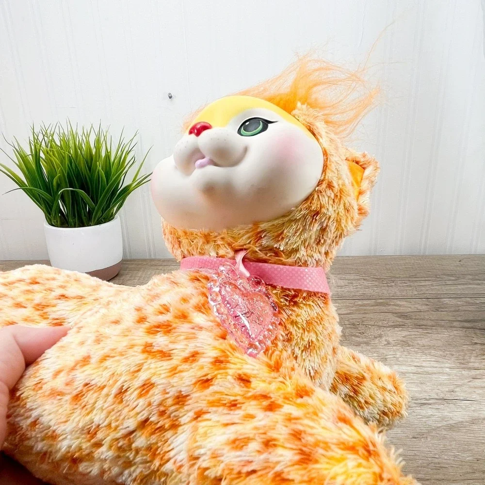Vintage Kitty Surprise Just‎ Play Plush Cat Autumn Orange Green Eyes 12-14